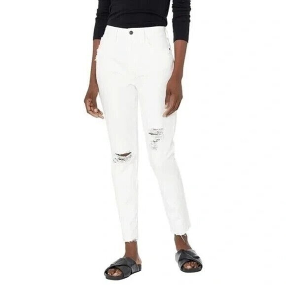 Sam edelman women The Stiletto Straight Jeans High rise Ankle White 26 - Picture 1 of 6